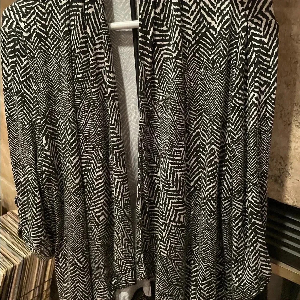 Grace Elements Women’s VTG Black White Career Blazer Casual or Dressy Cocktail L